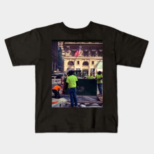 Men At Work Midtown Manhattan NYC Kids T-Shirt